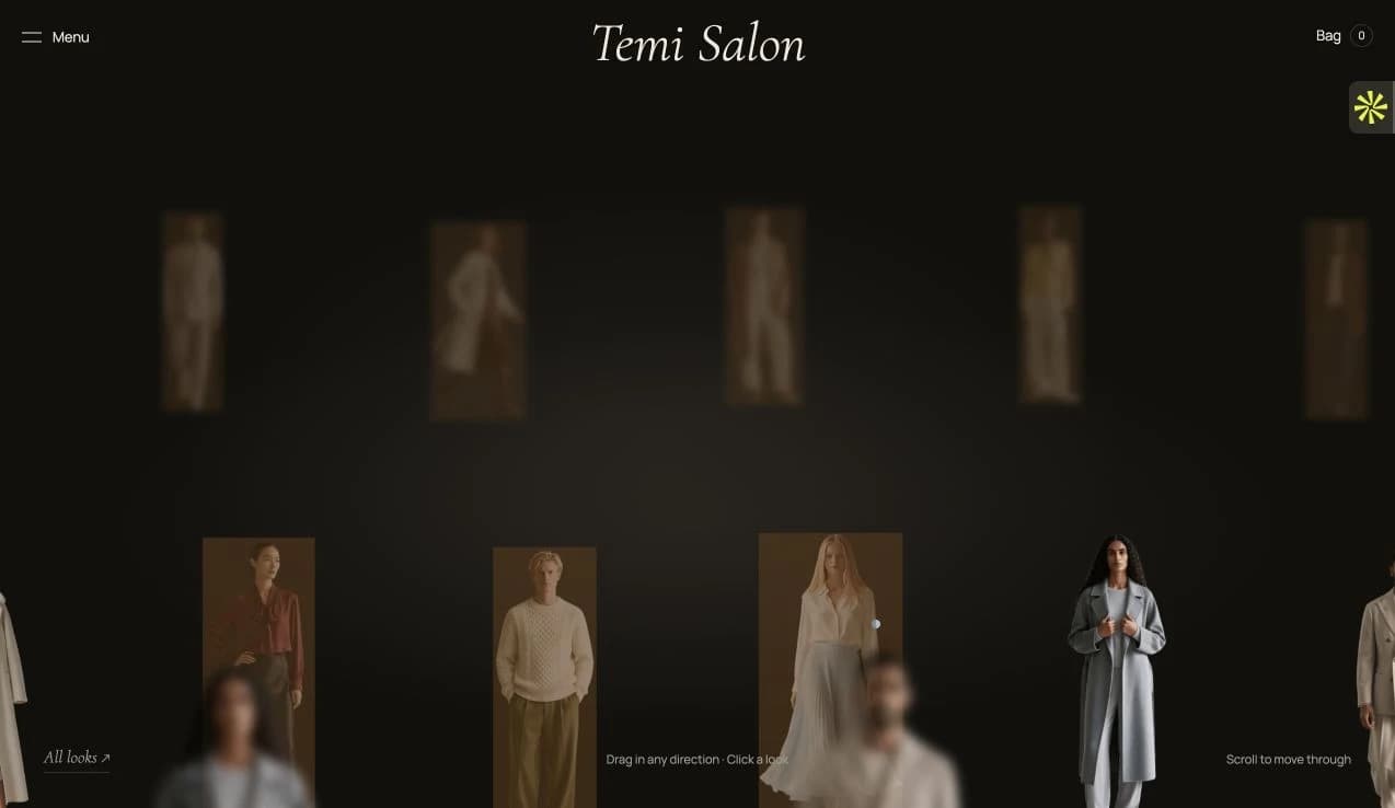Temi Salon website preview